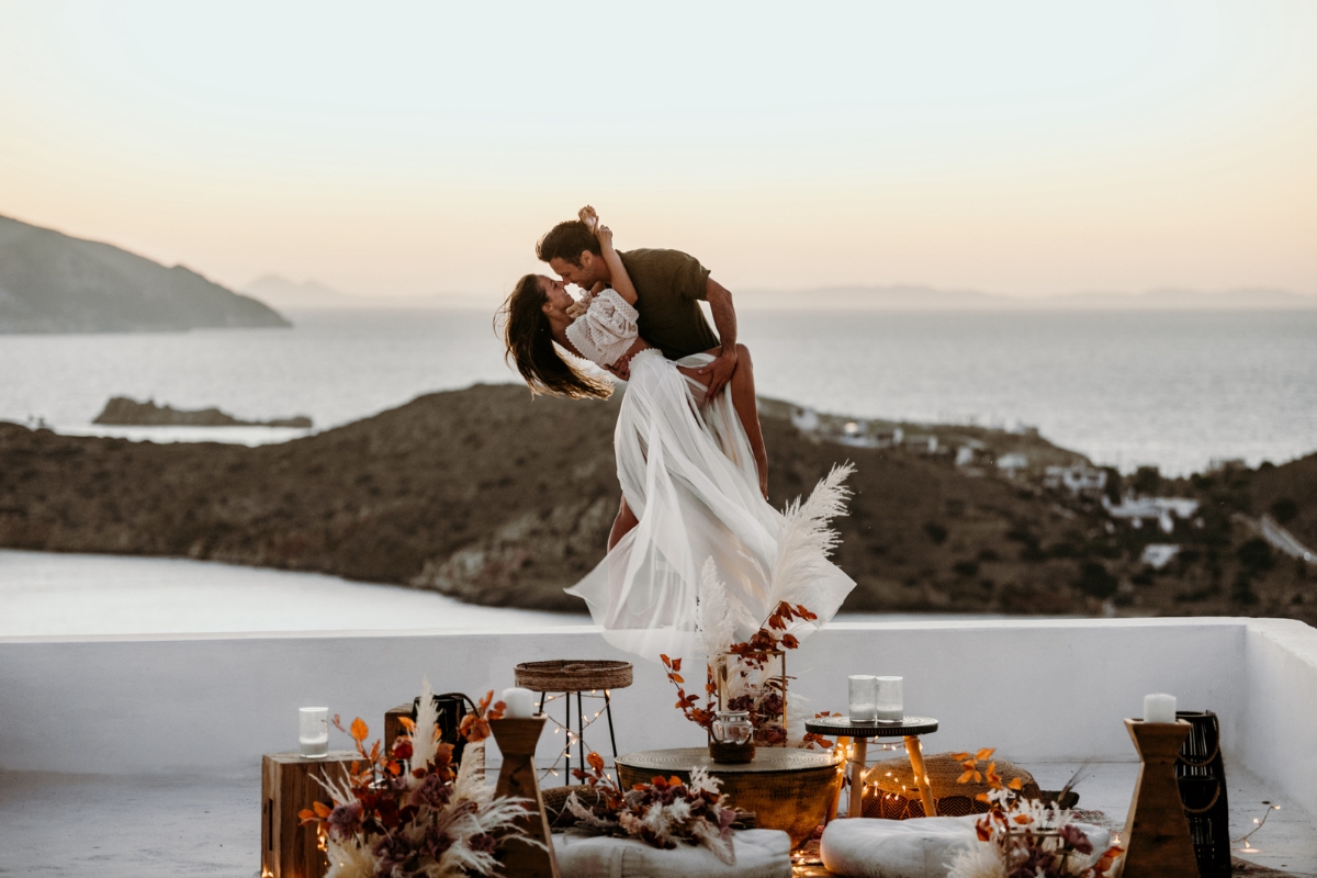 Destination wedding on Ios island greece