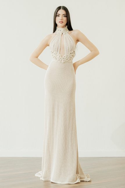 Boho mermaid wedding dress 'Althea' by Atelier Zolotas