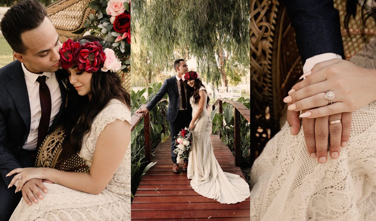 Three shots of Britney's wedding in Brookleigh Swan Mansion