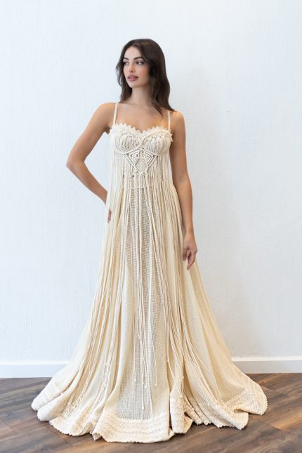 Two-Piece Macrame Wedding Dress by Atelier Zolotas