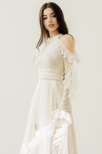 Off-the-Shoulder Long Sleeve Wedding top