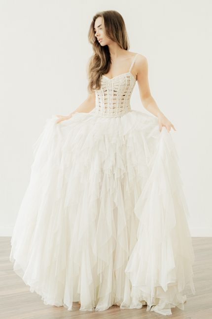Boho Corset Wedding Dress 'Hagne' by Atelier Zolotas