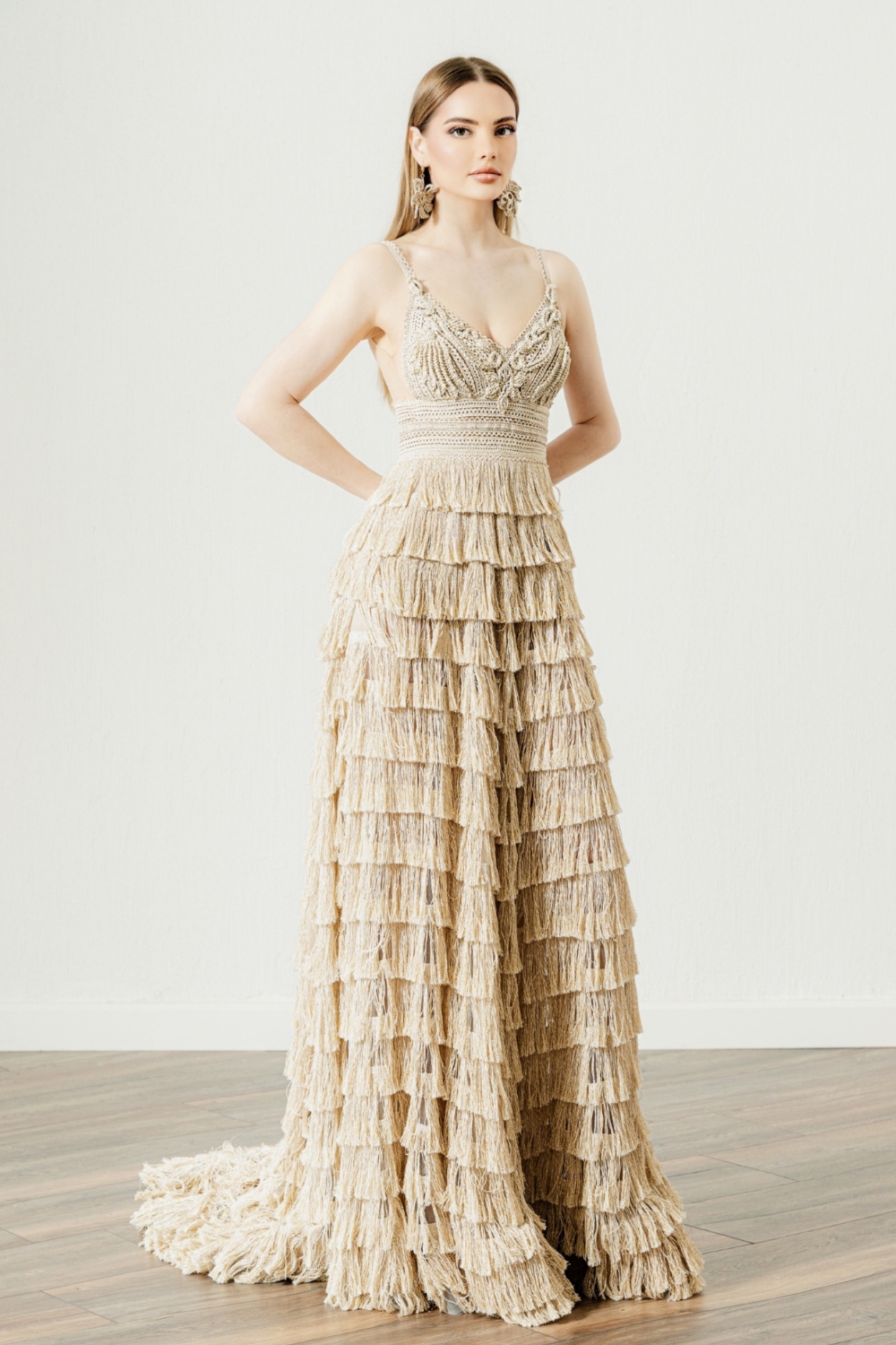 Boho Fringe Wedding Dresses: "Iovi" by Atelier Zolotas