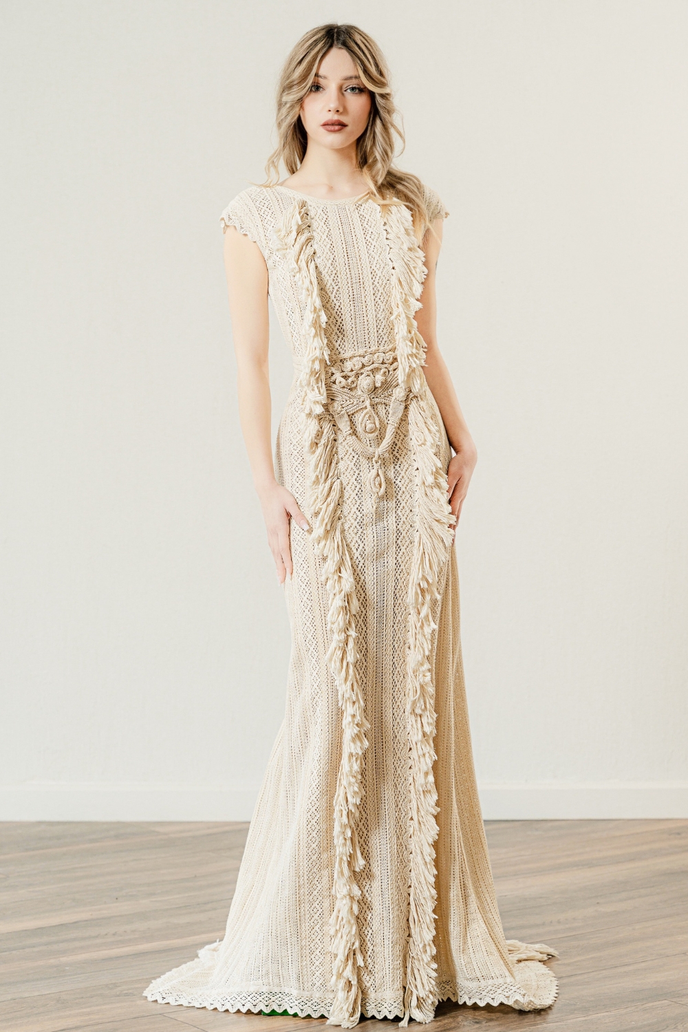 Bold And Edgy Boho Fringe Wedding Dresses: 'Kalisi' by Atelier Zolotas