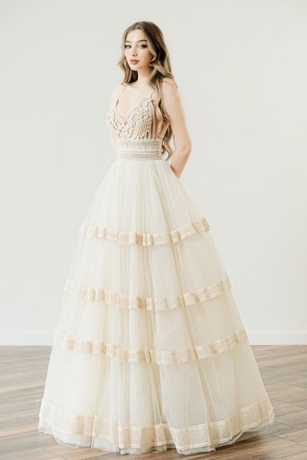 Boho Princess Wedding Dress 'Lydia' by Atelier Zolotas