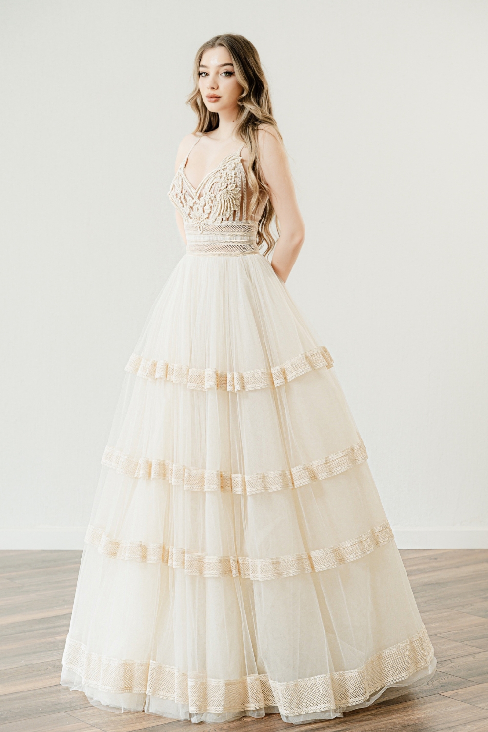 Boho Princess Wedding Dress 'Lydia' by Atelier Zolotas