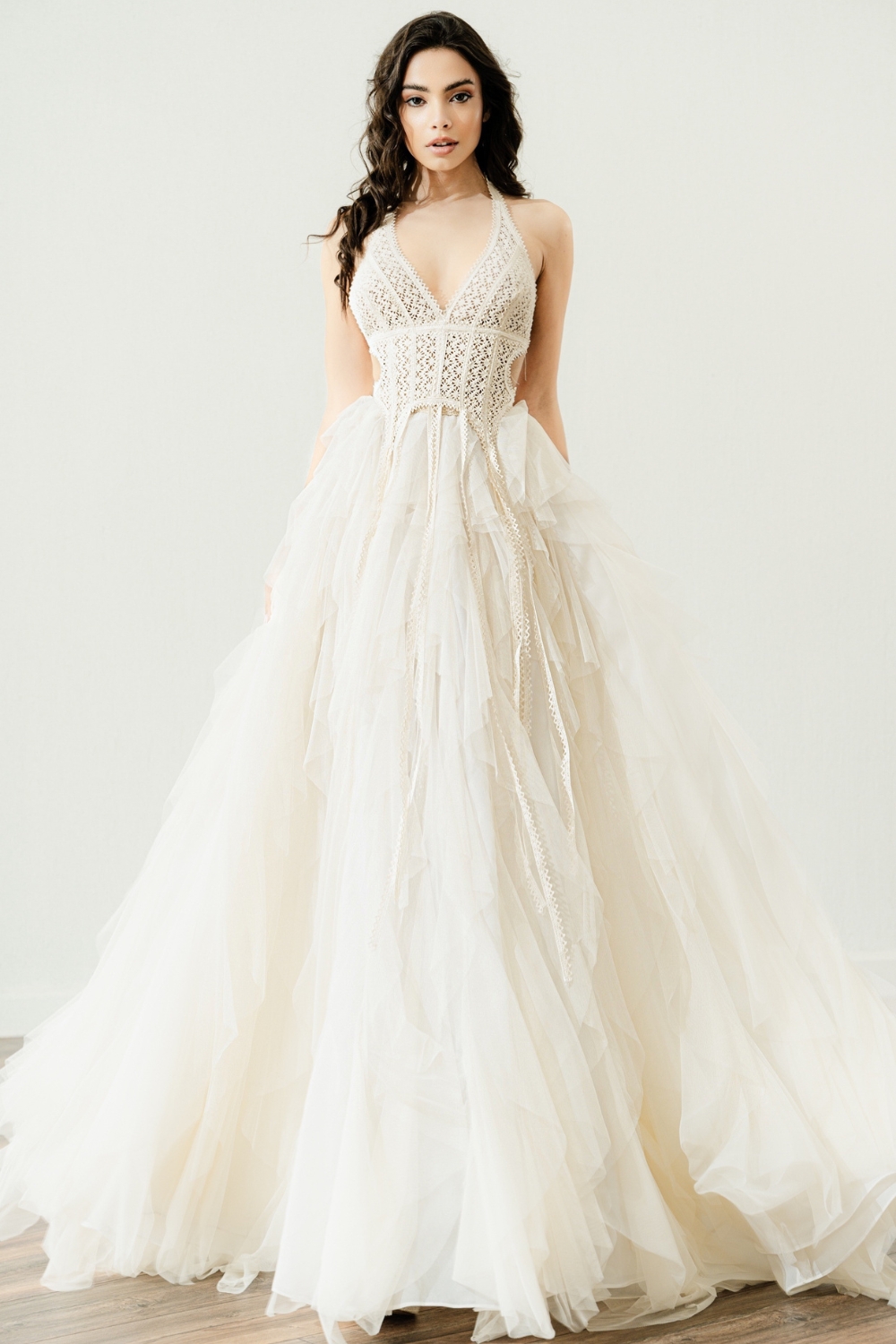 Vintage lace wedding dress 'Riley' by Atelier Zolotas