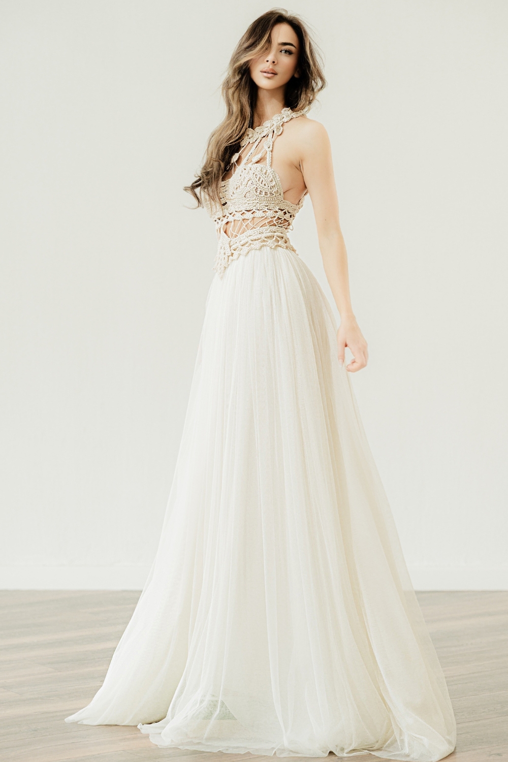 Crochet Bridal Dresses: 'Valentina' by Atelier Zolotas