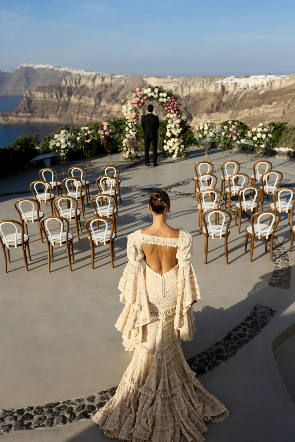 Venetsanos Winery in Santorini wedding