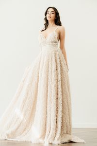 Wedding Dress with Fringe 'Yvonne' by Atelier Zolotas