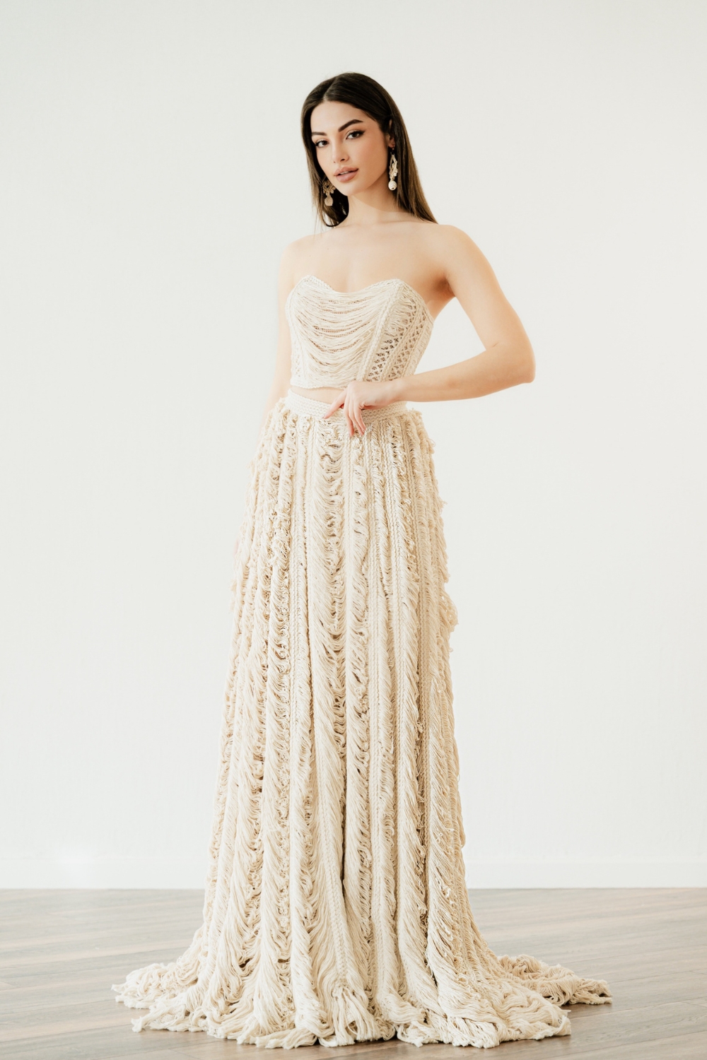 Sustainable wedding dresses by Atelier Zolotas, meet the Zea crop top gown